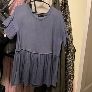 KLD blue peplum top